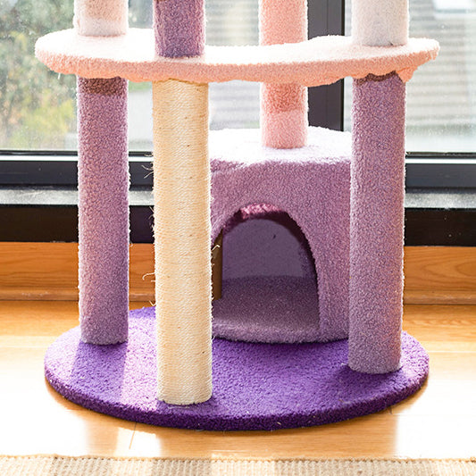 128cm Butterfly Plush Cat Condo Cat Tree