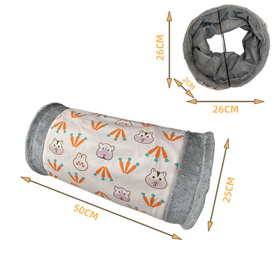 Plush Exercising Collapsible Training Tube Hiding Tent Cat Toys Rabbit Tunnel