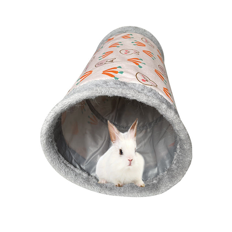 Plush Exercising Collapsible Training Tube Hiding Tent Cat Toys Rabbit Tunnel