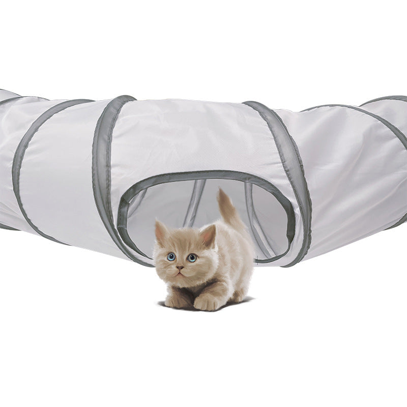 Cat Tunnel Tube Interactive Toy Tent Portable Indoor for Kitty Kitten Rabbit