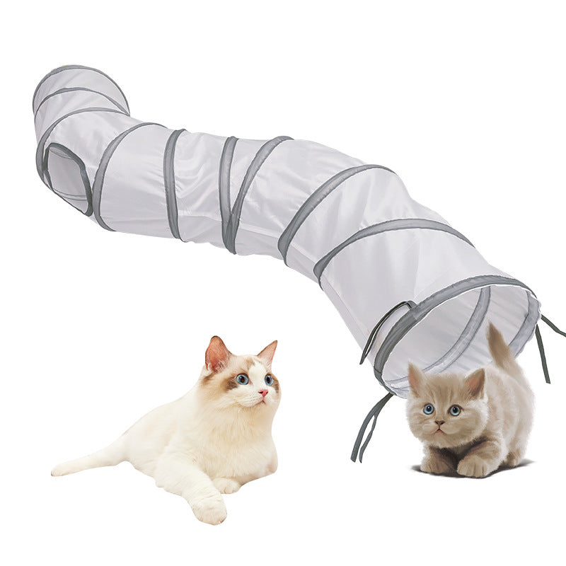 Cat Tunnel Tube Interactive Toy Tent Portable Indoor for Kitty Kitten Rabbit