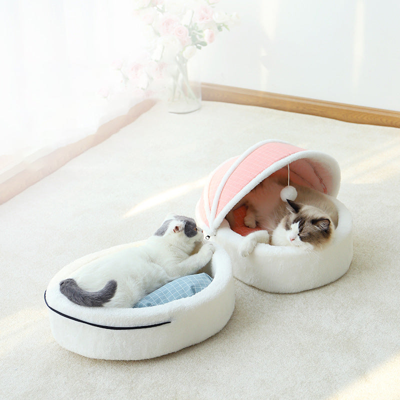 Washable Removable Cat House Soft Plush Kitten Hammock