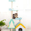 150cm Cat Tree for Large Cats, Colorful Cats Tower Condo