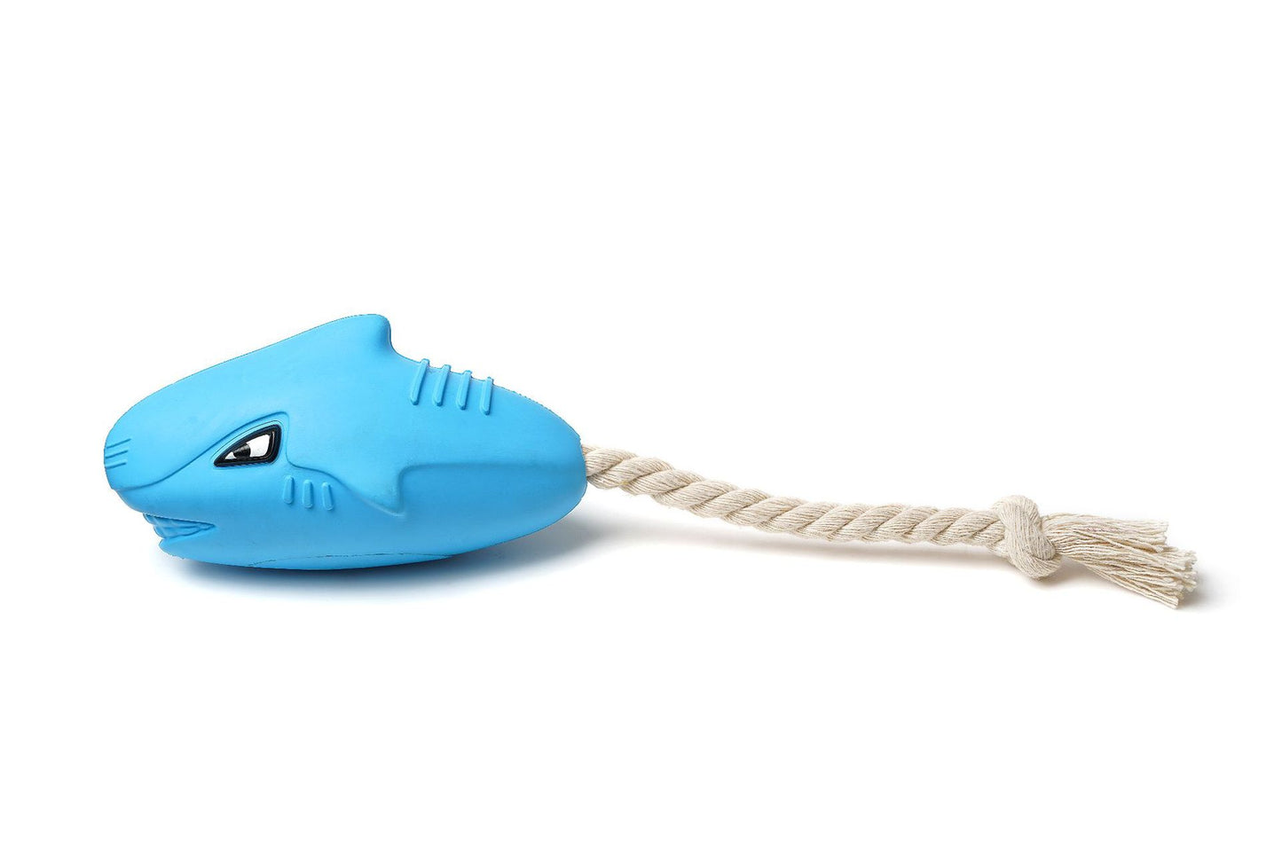 Dog Biting Rope Rubber Shark shape Squeaky Toys