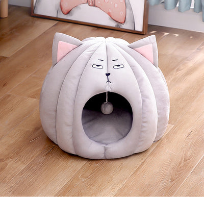 40cm Grey Kitty Cat Cave