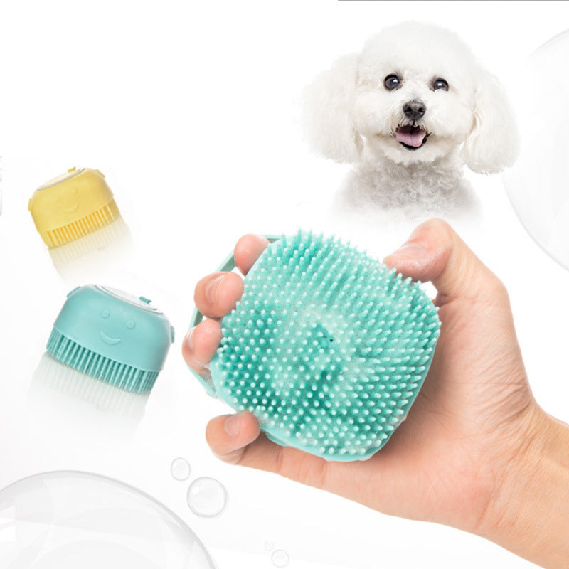 Pet Dog Bath Brush Soft Silicone Dog Shampoo Brush