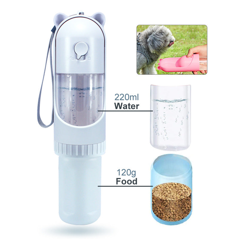 Dual Purpose Dog Drink Cup Portable and Food Feeder Bowl