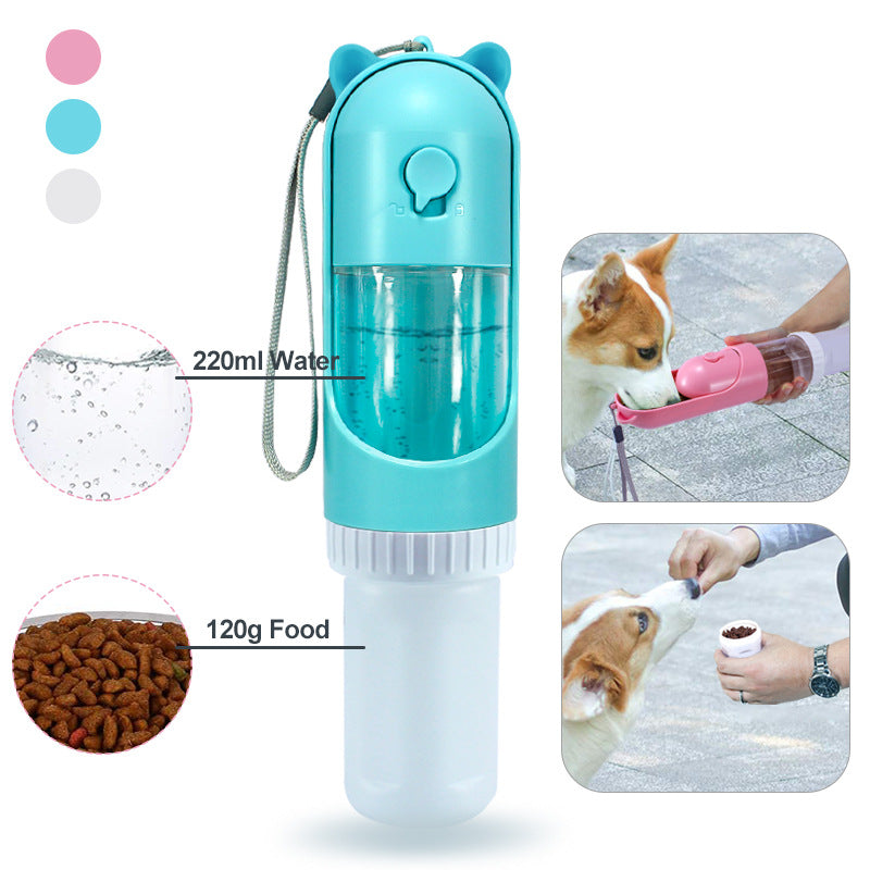 Dual Purpose Dog Drink Cup Portable and Food Feeder Bowl