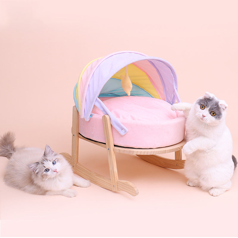 RAINBOW CAT BED